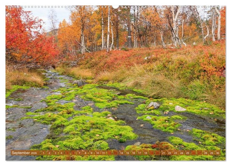 Produktbild: Finnisch Lappland (hochwertiger Premium Wandkalender 2026 DIN A2 quer), Kunstdruck in Hochglanz