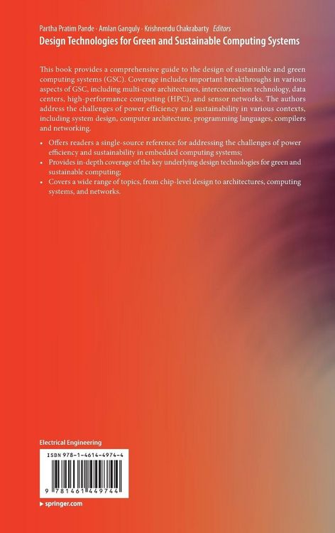 Produktbild: Design Technologies for Green and Sustainable Computing Systems
