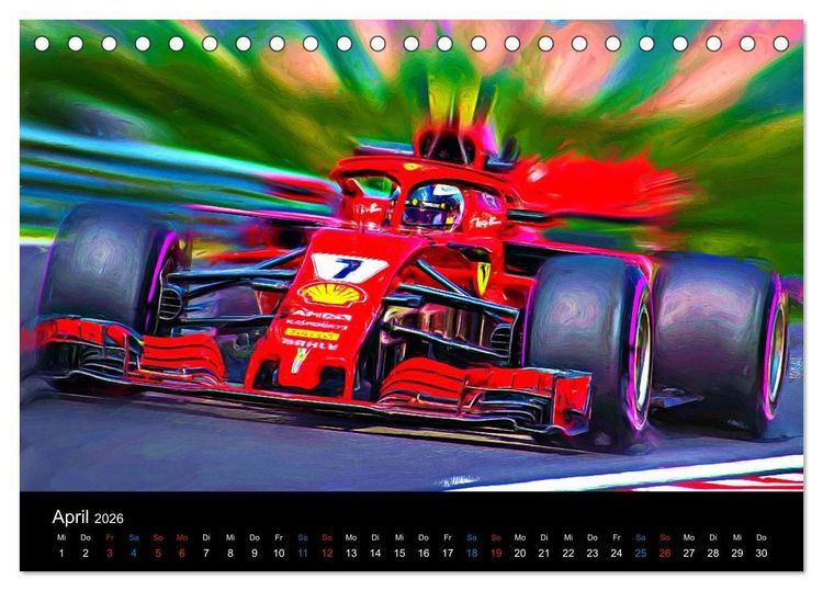 Produktbild: Rote Renner aus Italien (Tischkalender 2026 DIN A5 quer), CALVENDO Monatskalender