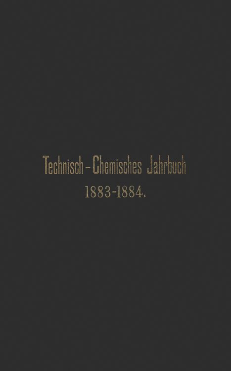 Produktbild: Technisch-Chemisches Jahrbuch 1883&ndash;1884