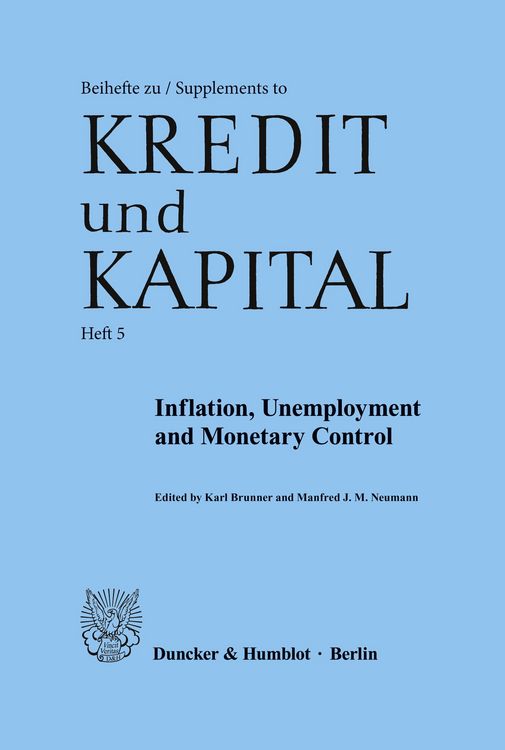 Produktbild: Inflation, Unemployment and Monetary Control.