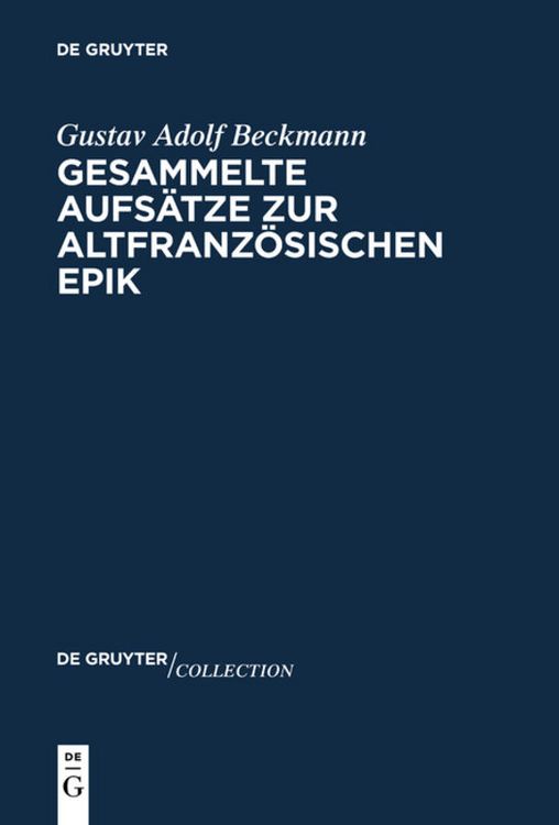 Produktbild: Gesammelte Aufs&auml;tze zur altfranz&ouml;sischen Epik
