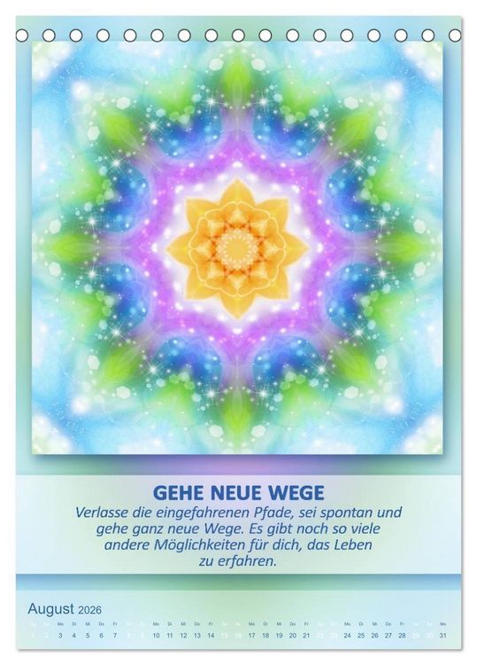 Produktbild: Light Energy Mandalas - Kalender - Vol. 2 (Tischkalender 2026 DIN A5 hoch), CALVENDO Monatskalender