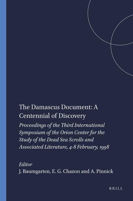 Produktbild: The Damascus Document: A Centennial of Discovery