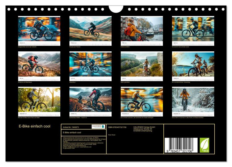 Produktbild: E-Bike einfach cool (Wandkalender 2026 DIN A4 quer), CALVENDO Monatskalender