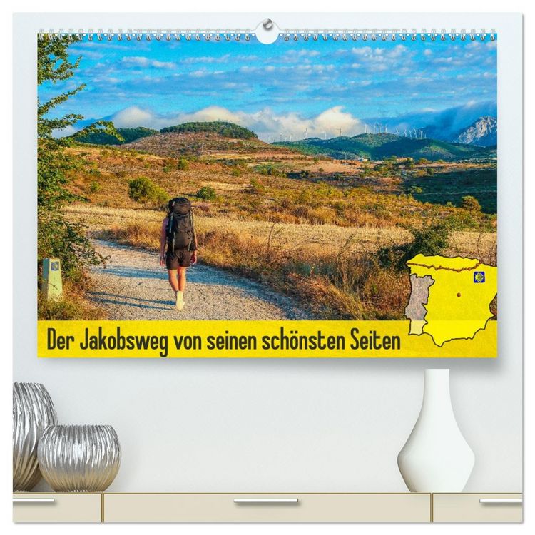 Produktbild: Der Jakobsweg von seinen sch&ouml;nsten Seiten! (hochwertiger Premium Wandkalender 2026 DIN A2 quer), Kunstdruck in Hochglanz