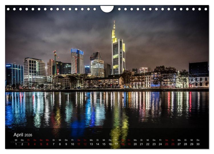 Produktbild: Frankfurt city view (Wandkalender 2026 DIN A4 quer), CALVENDO Monatskalender