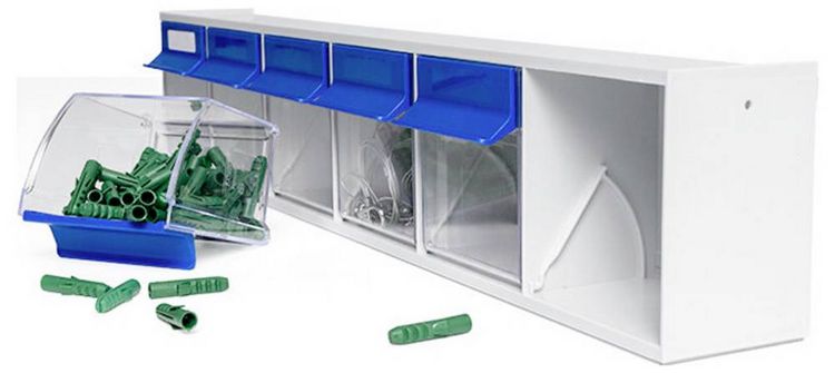 Produktbild: H&uuml;nersdorff 460301 Lagersichtbox MultiStore (L x B x H) 94 x 601 x 112mm Lichtgrau 1St.