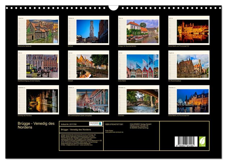 Produktbild: Br&uuml;gge - Venedig des Nordens (Wandkalender 2026 DIN A3 quer), CALVENDO Monatskalender