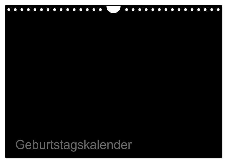 Produktbild: Bastel-Geburtstagskalender schwarz / Geburtstagskalender (Wandkalender 2026 DIN A4 quer), CALVENDO Monatskalender