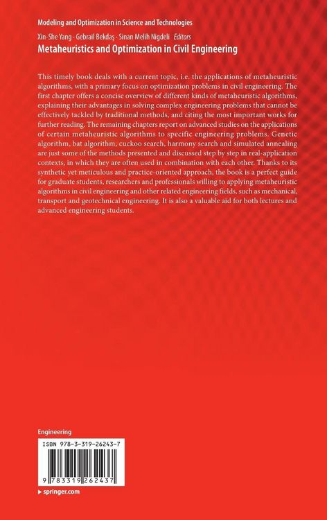 Produktbild: Metaheuristics and Optimization in Civil Engineering