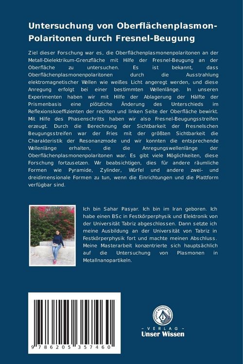 Produktbild: Untersuchung von Oberfl&auml;chenplasmon-Polaritonen durch Fresnel-Beugung