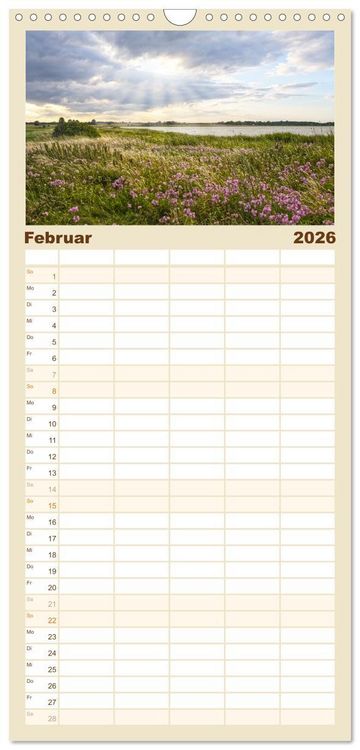Produktbild: Familienplaner 2026 - Vorpommern mit R&uuml;gen mit 5 Spalten (Wandkalender, 21 x 45 cm) CALVENDO