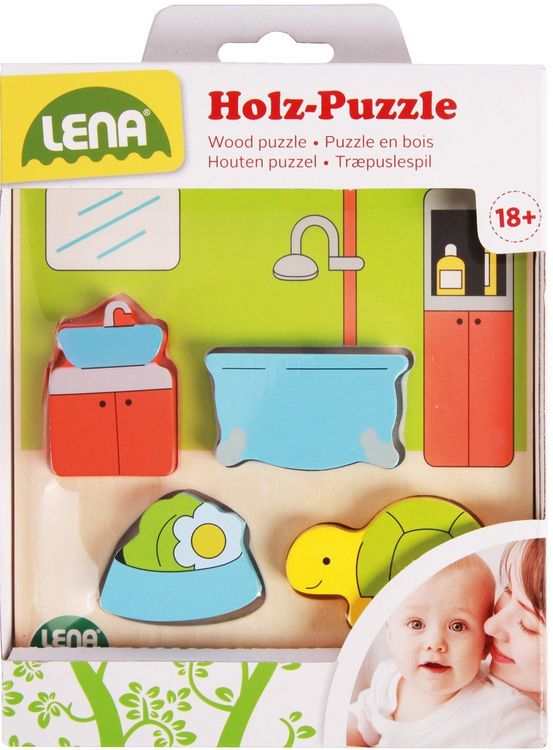 Produktbild: Holzpuzzle Bad, Schaukarton