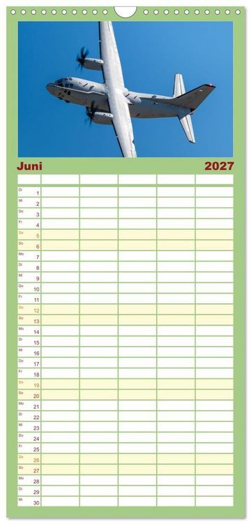 Produktbild: Familienplaner 2027 - Milit&auml;rflieger mit 5 Spalten (Wandkalender, 21 x 45 cm) CALVENDO