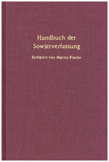 Produktbild: Handbuch der Sowjetverfassung.