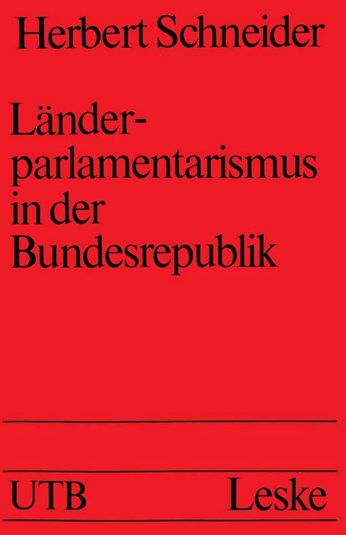 Produktbild: L&auml;nderparlamentarismus in der Bundesrepublik