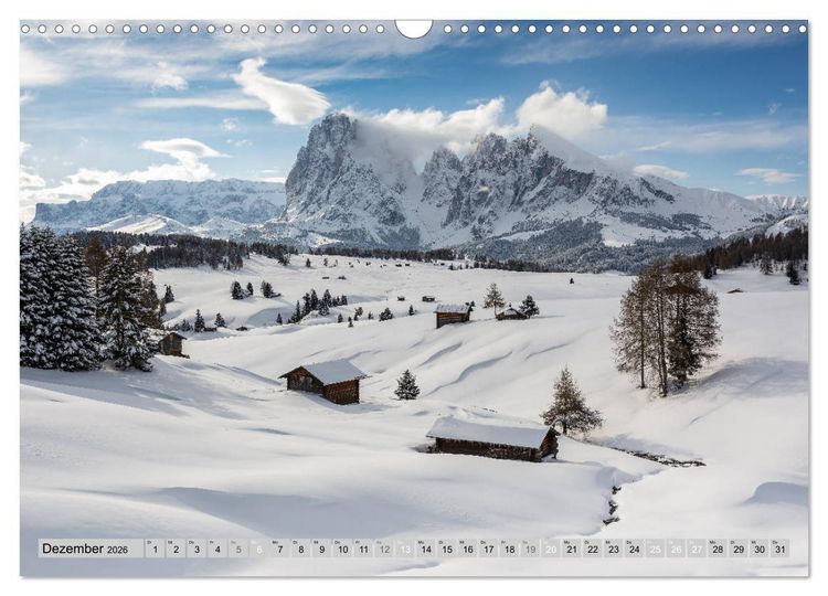 Produktbild: Wundersch&ouml;ne Dolomiten (Wandkalender 2026 DIN A3 quer), CALVENDO Monatskalender