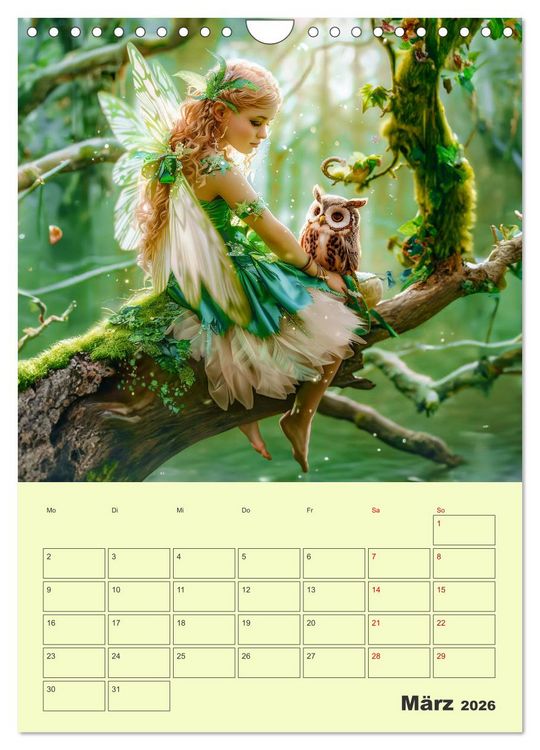 Produktbild: Elfenkinder der Natur - Niedlicher Termin-Planer f&uuml;r das Jahr (Wandkalender 2026 DIN A4 hoch), CALVENDO Monatskalender