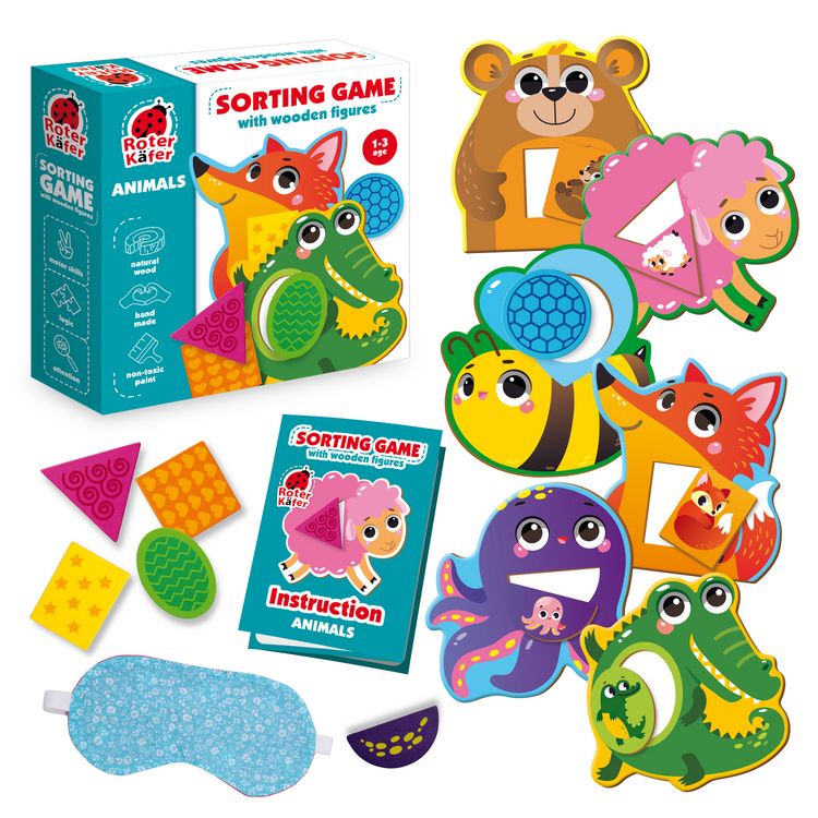 Produktbild: Lernspiel Sortierspiel mit Holzfiguren. Tiere RW4204