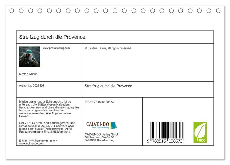 Produktbild: Streifzug durch die Provence (Tischkalender 2026 DIN A5 quer), CALVENDO Monatskalender