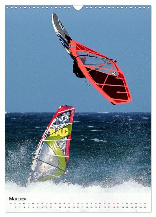 Produktbild: Windsurfen - Fun pur (Wandkalender 2026 DIN A3 hoch), CALVENDO Monatskalender