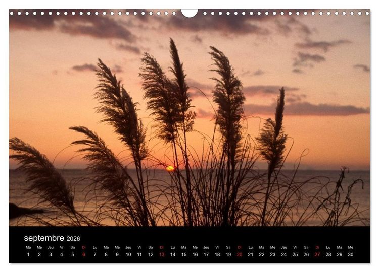 Produktbild: Couchers de soleil (Calendrier mural 2026 DIN A3 vertical), CALVENDO calendrier mensuel