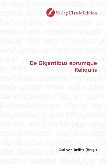 Produktbild: De Gigantibus eorumque Reliquiis