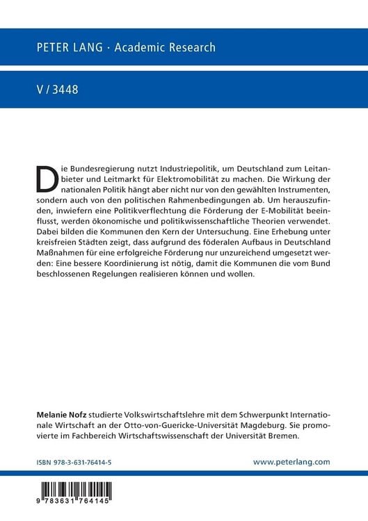 Produktbild: Industriepolitik im Mehrebenensystem am Beispiel der (Nachfrage-)F&ouml;rderung der Elektromobilit&auml;t in Deutschland