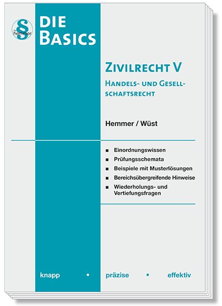 Produktbild: Die Basics Zivilrecht V Handels- und Gesellschaftsrecht