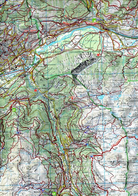 Produktbild: K&uuml;mmerly+Frey Wanderkarte 23 Val d'Anniviers, Val d'H&eacute;rens 1:60.000