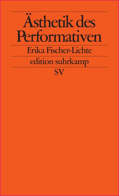 Produktbild: &Auml;sthetik des Performativen