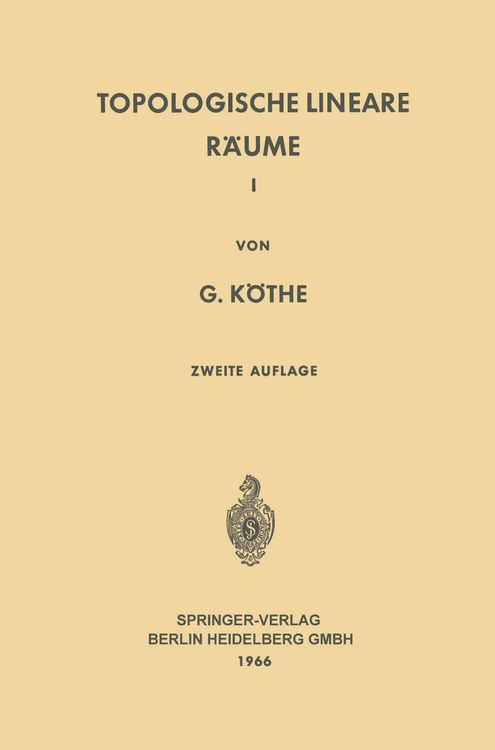 Produktbild: Topologische Lineare R&auml;ume I