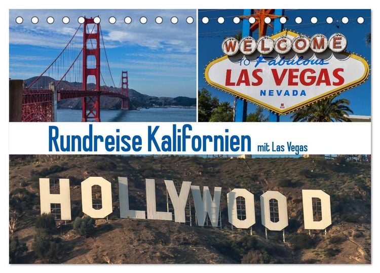 Produktbild: Rundreise Kalifornien mit Las Vegas (Tischkalender 2026 DIN A5 quer), CALVENDO Monatskalender