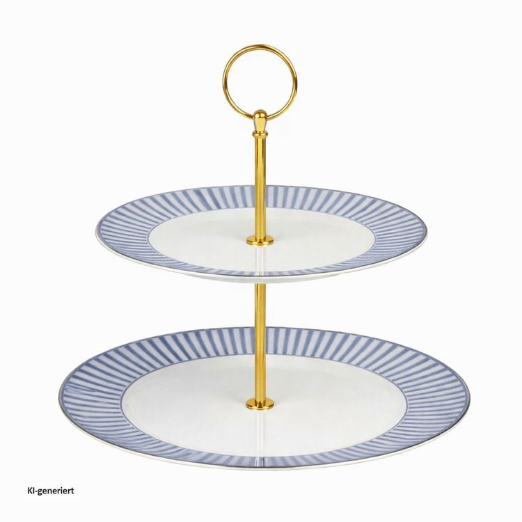 Produktbild: neuetischkultur Etagere 2 st&ouml;ckig Keramik Servieretagere 24 cm