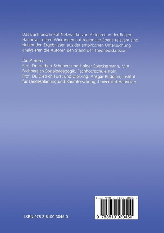 Produktbild: Regionale Akteursnetzwerke