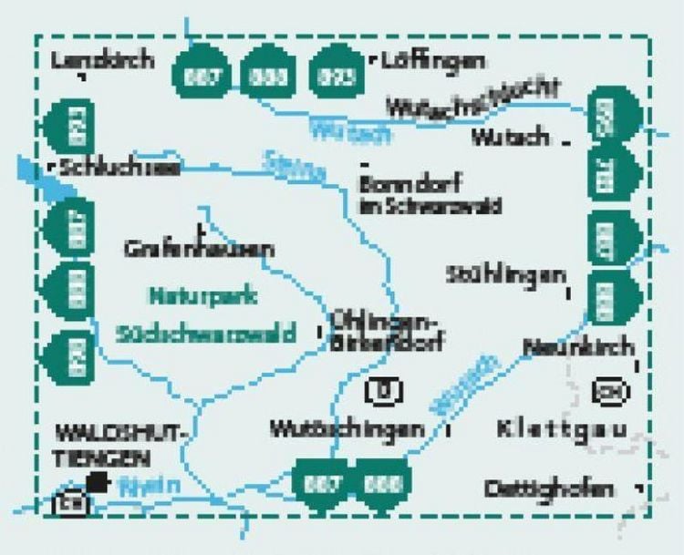 Produktbild: KOMPASS Wanderkarte 899 Wutachschlucht, Waldshut-Tiengen 1:25.000