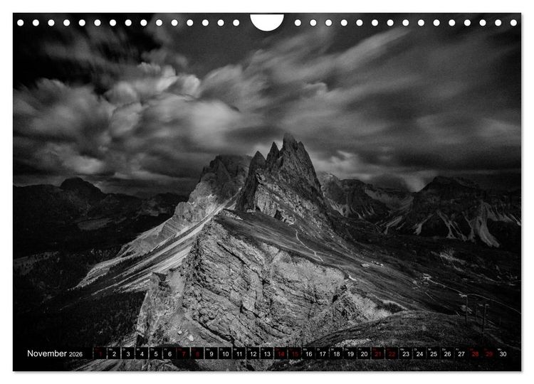 Produktbild: Dramatik in SW (Wandkalender 2026 DIN A4 quer), CALVENDO Monatskalender