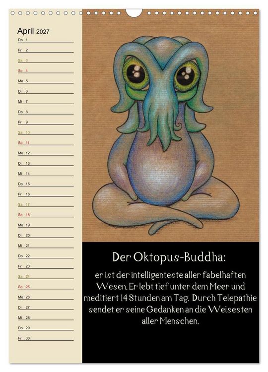 Produktbild: Fabelhafte Wesen / Geburtstagskalender (Wandkalender 2027 DIN A3 hoch), CALVENDO Monatskalender
