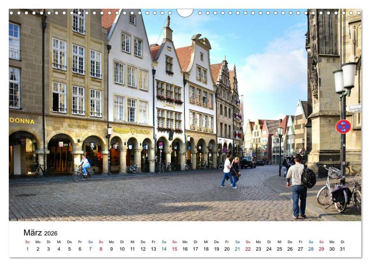 Produktbild: M&uuml;nster - die liebenswerte Fahrradstadt (Wandkalender 2026 DIN A3 quer), CALVENDO Monatskalender