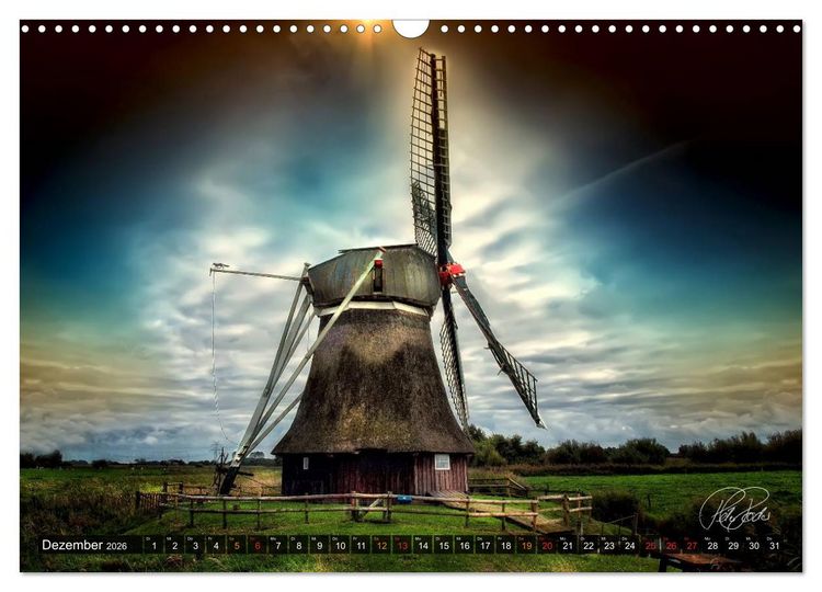 Produktbild: Friesland - Die Friesische M&uuml;hlenstra&szlig;e (Wandkalender 2026 DIN A3 quer), CALVENDO Monatskalender