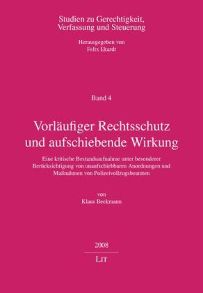 Produktbild: Vorl&auml;ufiger Rechtsschutz und aufschiebende Wirkung