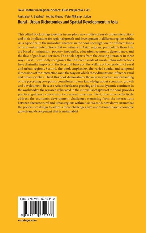 Produktbild: Rural&ndash;Urban Dichotomies and Spatial Development in Asia