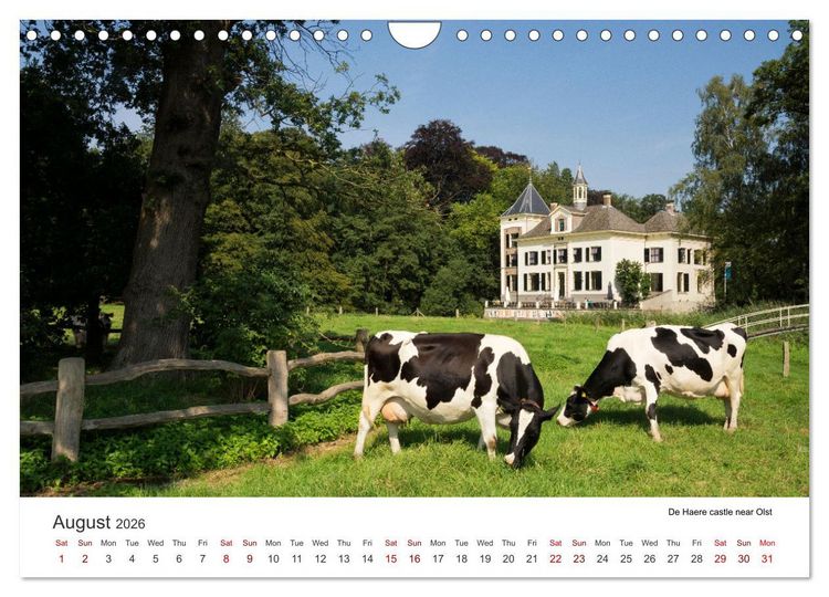 Produktbild: Beautiful castles in the Netherlands (Wall Calendar 2026 DIN A4 landscape), CALVENDO 12 Month Wall Calendar