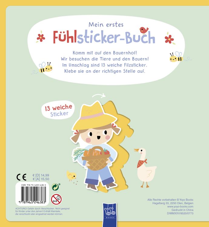 Produktbild: Mein erstes F&uuml;hlsticker-Buch - Bauernhof