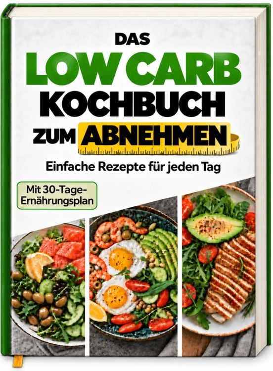 Produktbild: Das Low Carb Kochbuch zum Abnehmen: Lecker essen und Kohlenhydrate reduzieren | Mit einfachen Rezepten & 30-Tage-Ern&auml;hrungsplan