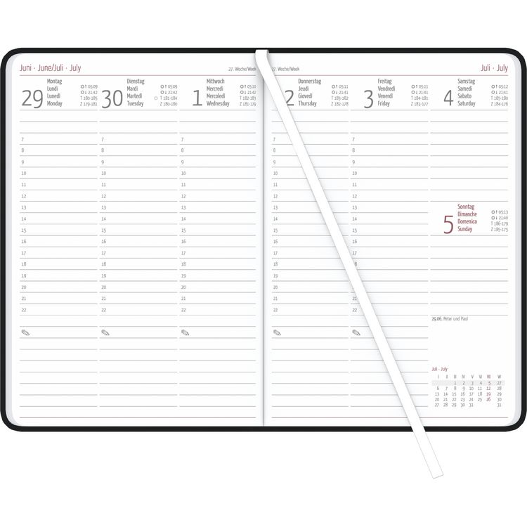 Wochenplaner Tucson schwarz 2026 - Büro-Kalender A5 - Kalender bei