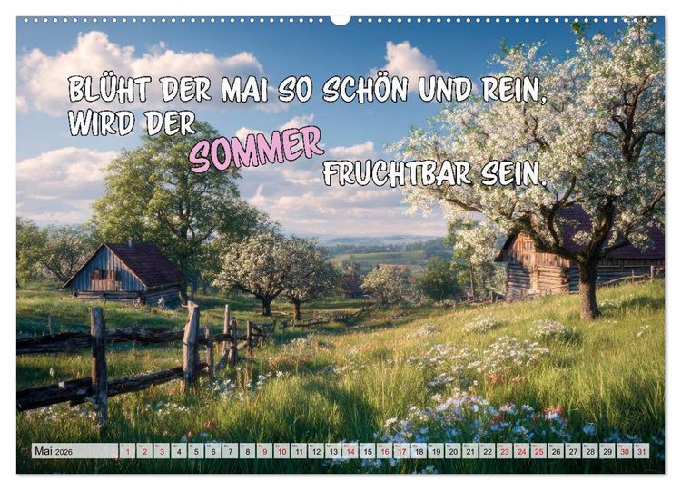 Produktbild: Bauernweisheiten - Stimmen der Natur (hochwertiger Premium Wandkalender 2026 DIN A2 quer), Kunstdruck in Hochglanz