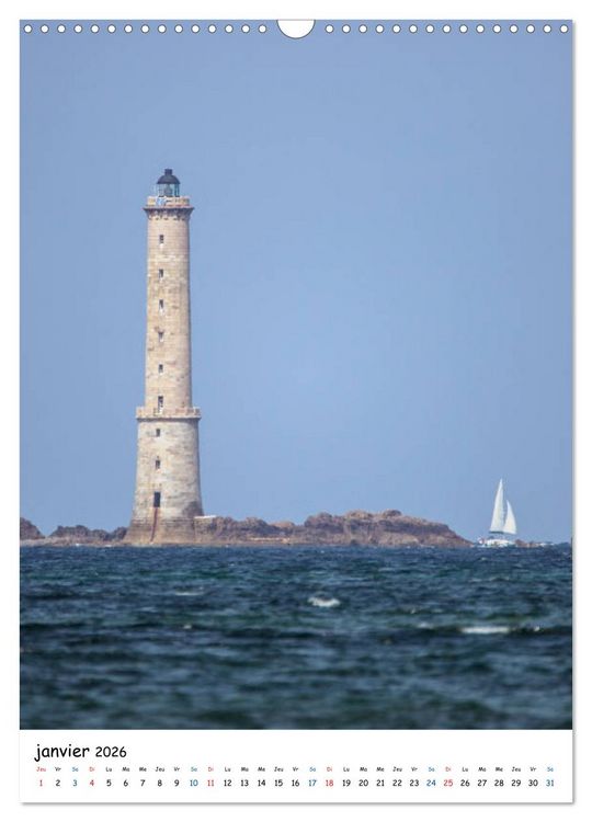Produktbild: Phares Bretons (Calendrier mural 2026 DIN A3 horizontal), CALVENDO calendrier mensuel