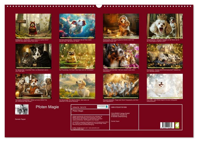 Produktbild: Pfoten Magie (Wandkalender 2026 DIN A2 quer), CALVENDO Monatskalender